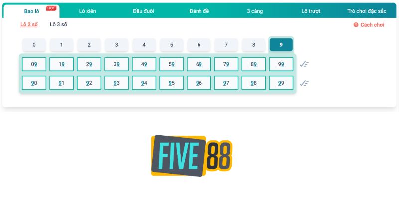 Chiến thuật chơi lô đề siêu tốc MD5 Five88