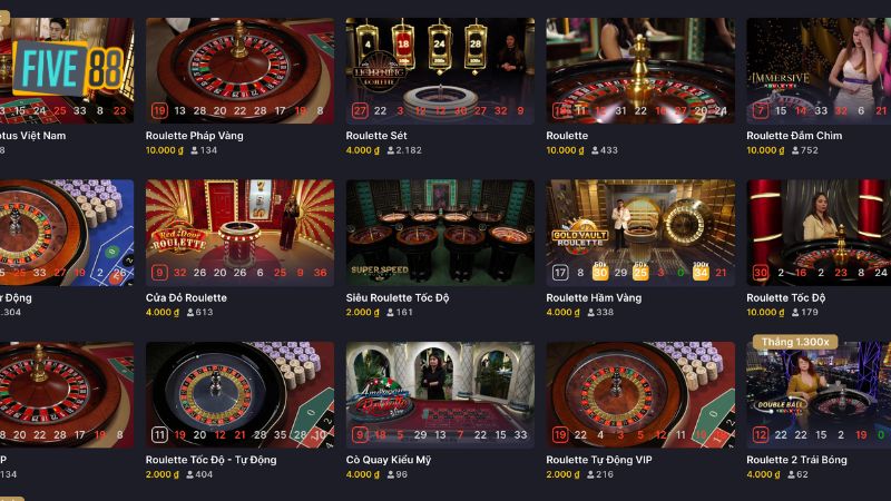 Chơi  Roulette ở nhà cái Five88 có gì đặc biệt?