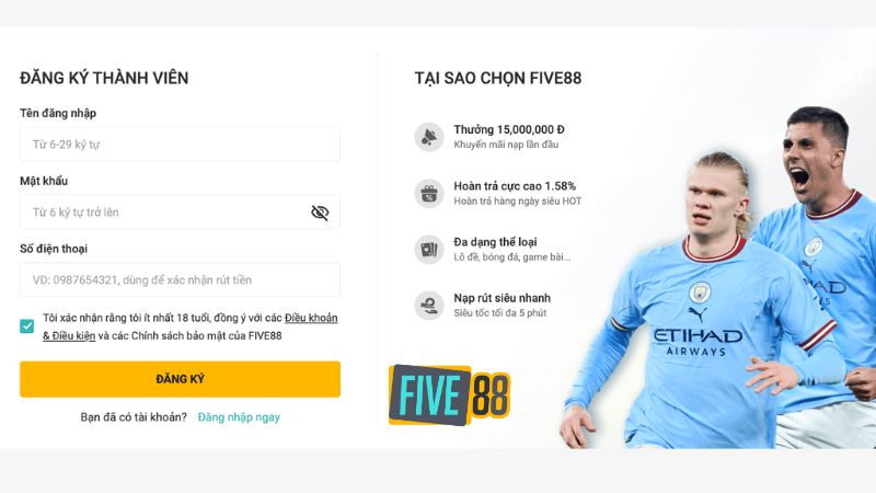 Hướng dẫn quy trình các bước chơi tại sòng bài của Five88